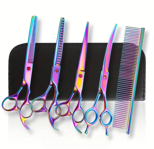 Premium Starterset | Rechteschaar, Effileerschaar, Gebogenscharen EN een Chunker