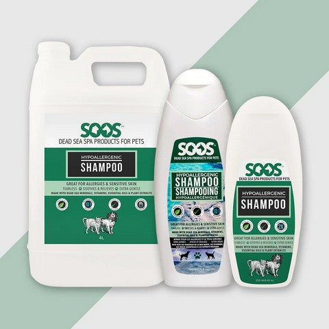 Soos Hypoallergeen shampoo – milde huidverzorging voor hond en kat (Stap 2)